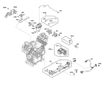 Throttle Body And Fuel Supply Group Diagram and Parts List for 61G277-0029-J1  Briggs and Stratton Engine